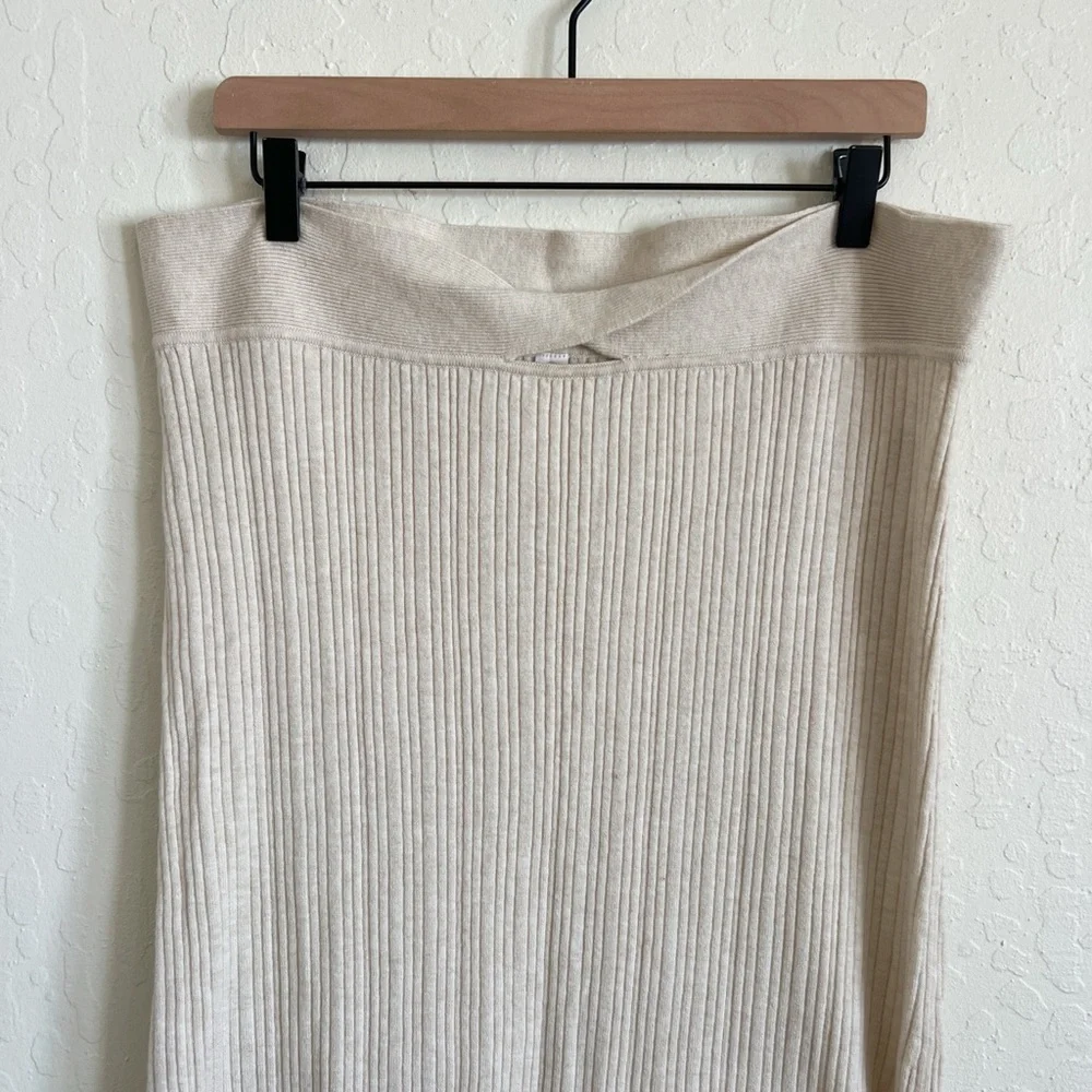 Anthropologie Daily Practice Tara Ribbed Knit Pull On Midi Sweater Skirt XL